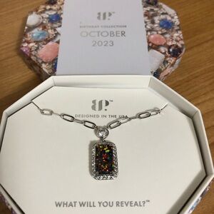 RBP 6593 Bomb Party See Me Now Black Fire Opal Necklace